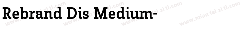 Rebrand Dis Medium字体转换